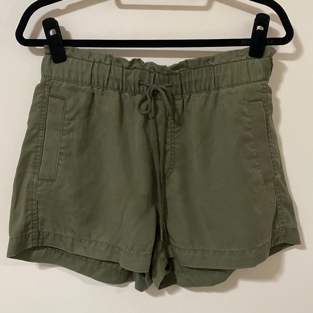 LOFT Emory Shorts Olive Green Draw String Tie Shorts Size XS